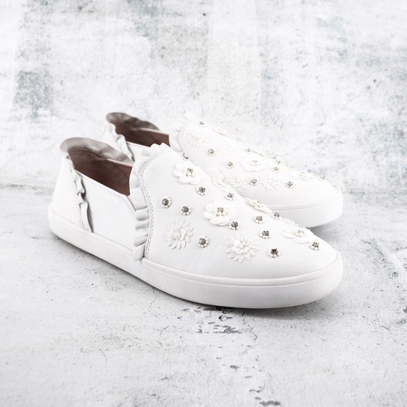 Kate Spade Louise Leather Embellished Sneaker 9.5 - Picture 2 of 8